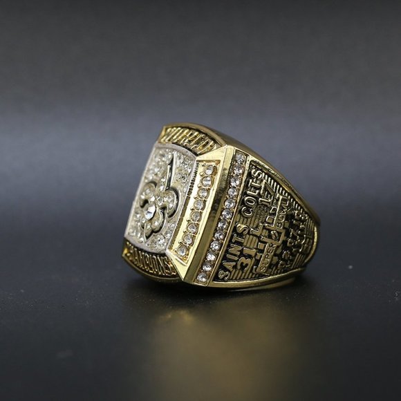 New Orleans Saints Championship Ring Fan Editiom 2009 2010 Gold Super Bowl - Picture 2 of 9
